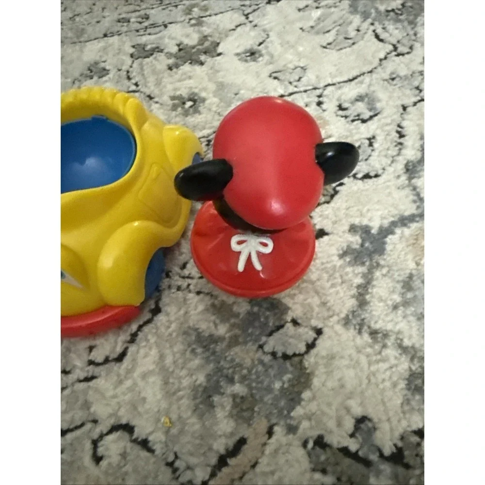 Disney Mickey Mouse Weeble Wobble Roly Poly Toy Rattle Vintage 4